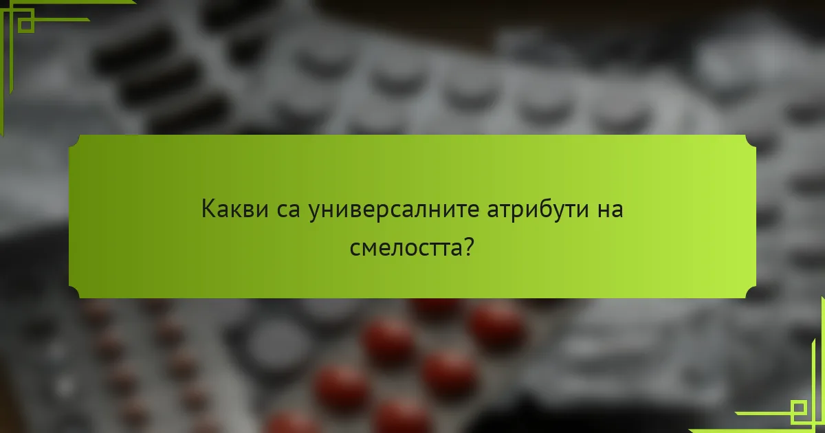 Какви са универсалните атрибути на смелостта?