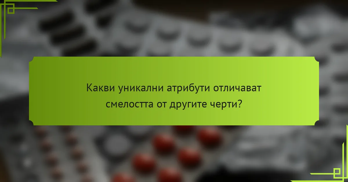 Какви уникални атрибути отличават смелостта от другите черти?