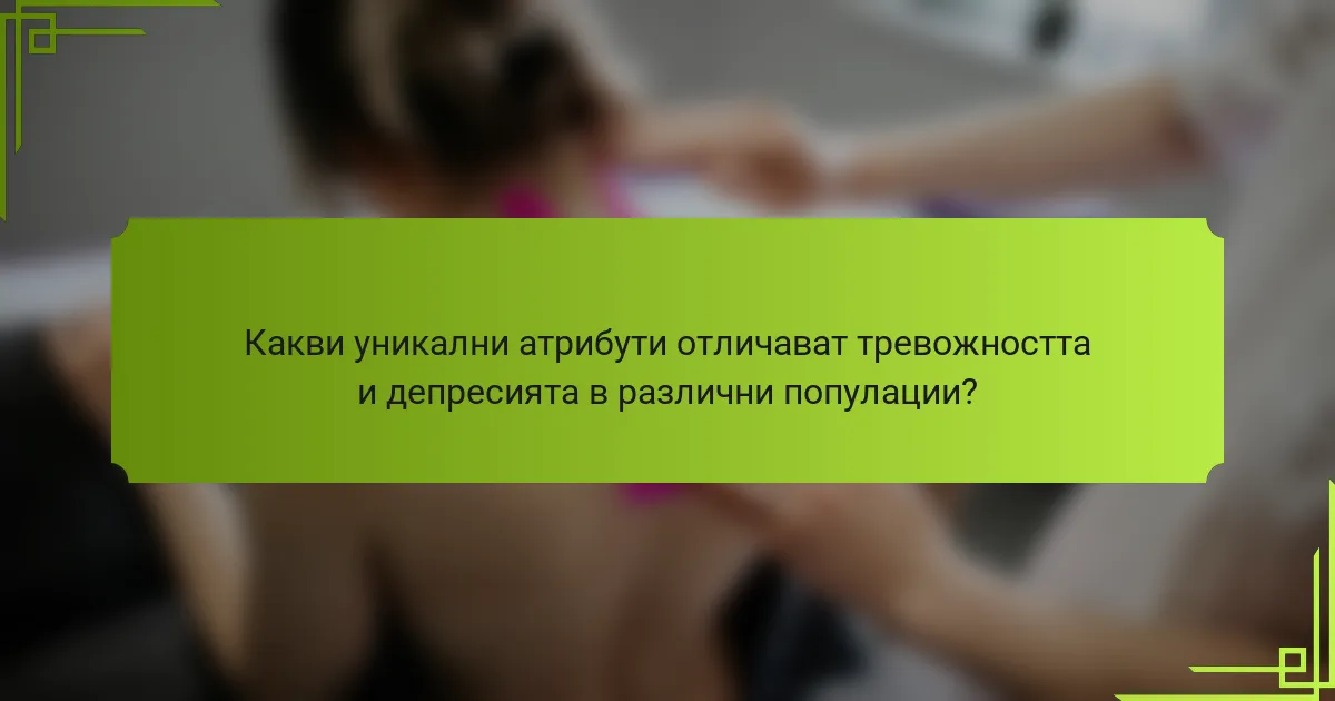Какви уникални атрибути отличават тревожността и депресията в различни популации?